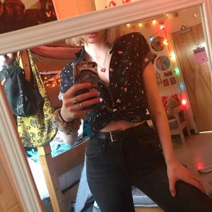 Vintage funky button up shirt